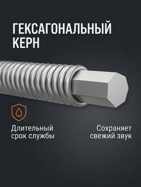 Струны для электрогитар SteelDrive SH UL (основа на гексагональном керне с нержавеющей сталью) Струны для электрогитар SteelDrive SH UL (основа на гексагональном керне с нержавеющей сталью)